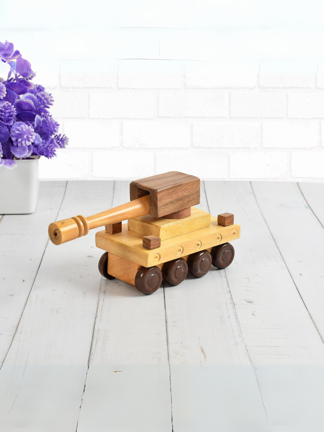 CLIO'S HERITAGE STORE Kids Wooden Tank Toy Vehicles