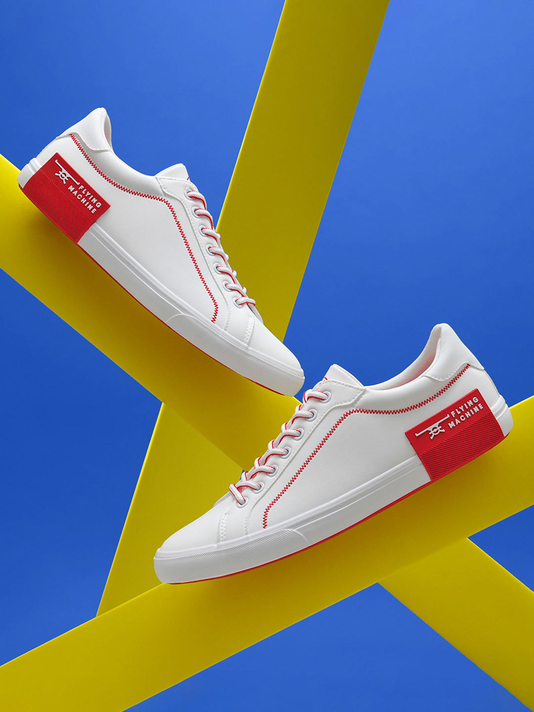 Flying Machine Men Contrast Sole Sneakers