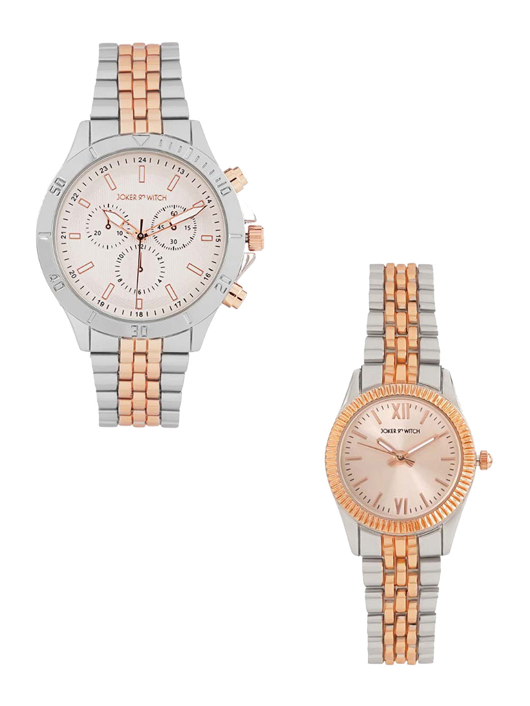 JOKER & WITCH Meredith & Derek Analogue His and Her Watches Giftset JWJCW400