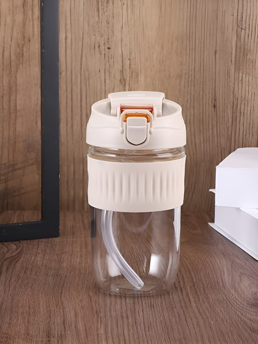 UniKart White & Transparent Glass Sipper Bottle 500 ml