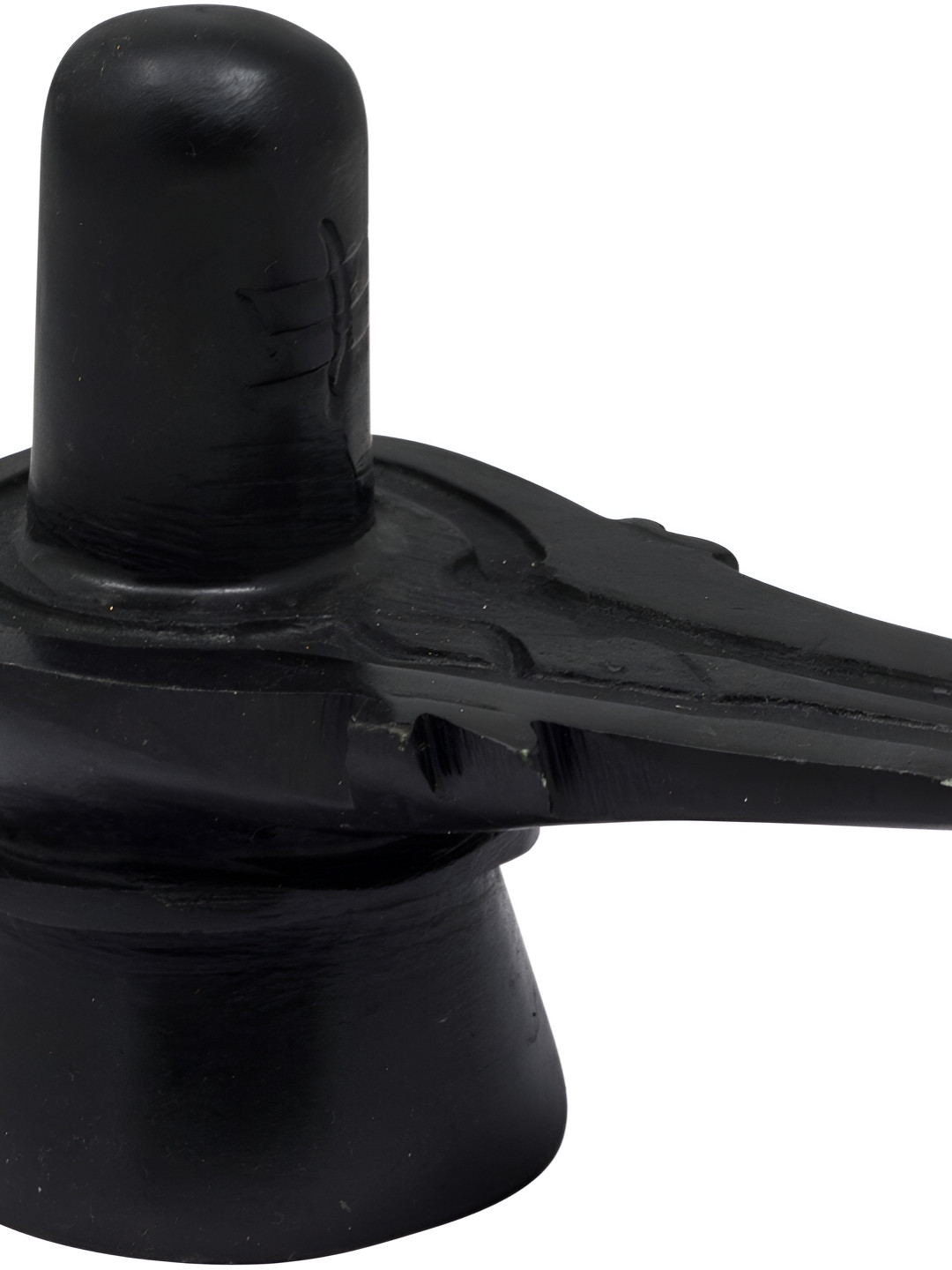 Navyaksh Shivinga Black Stone Matte Prayer Room Small Showpiece - 3.9 Inches