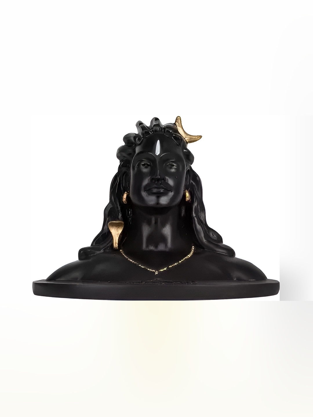 Navyaksh Bhole Yogi Black Polyresin Matte Prayer Room Small Showpiece - 6.3 Inches