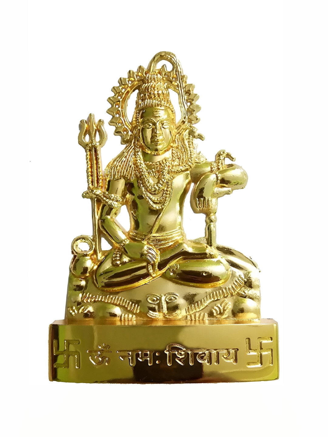 Navyaksh Shankar Gold Metal Metallic Prayer Room Tiny Showpiece - 0.6 Inches
