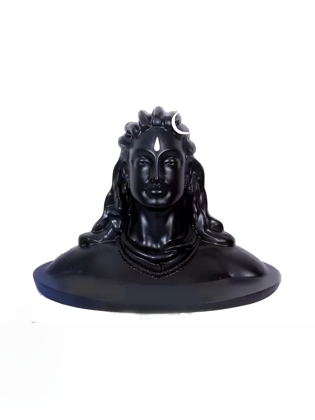 Navyaksh Baba Yogi Black Polyresin Matte Prayer Room Small Showpiece - 6.3 Inches