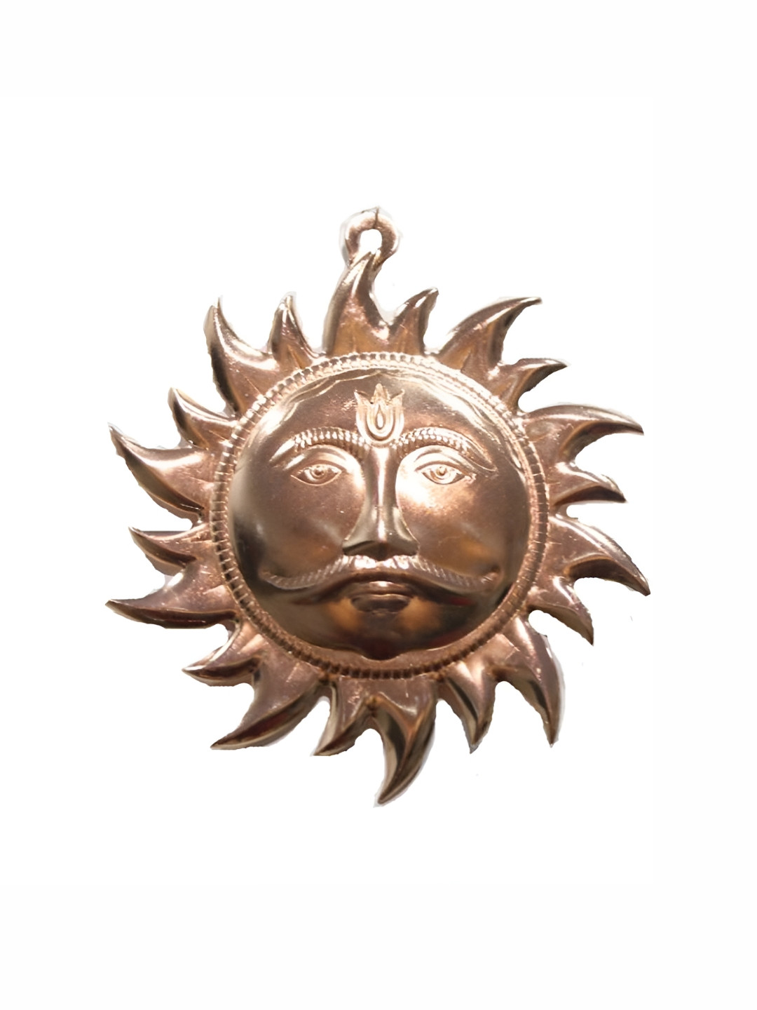 Navyaksh Suraj Copper Brass Metallic Prayer Room Small Showpiece - 3.5 Inches