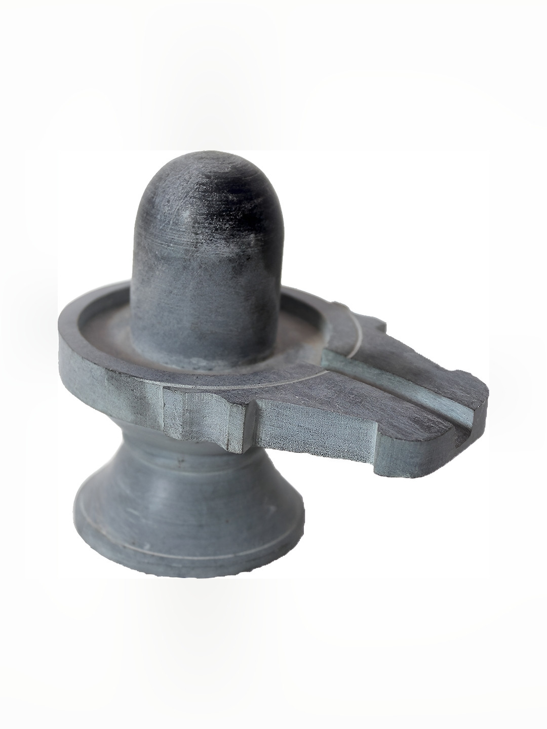 Navyaksh Grey Stone Glossy Prayer Room Small Showpiece - 3 Inches