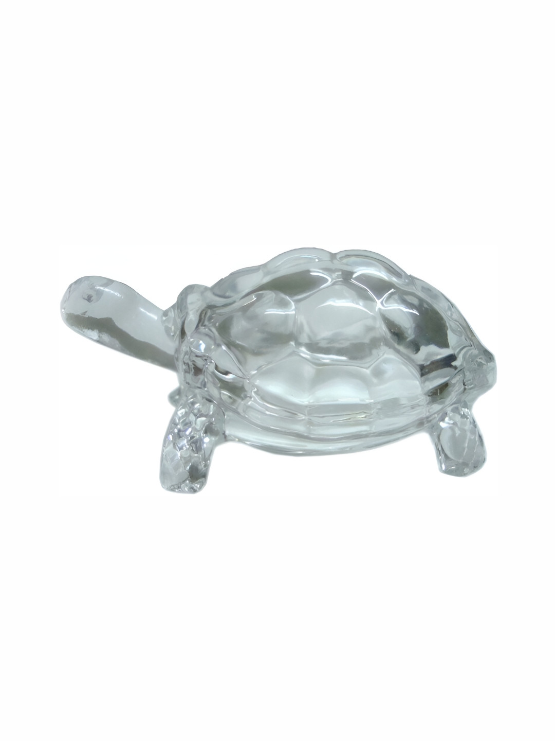 Navyaksh Turtle Transparent Glass Mirrored Living Room Small Showpiece - 1.6 Inches