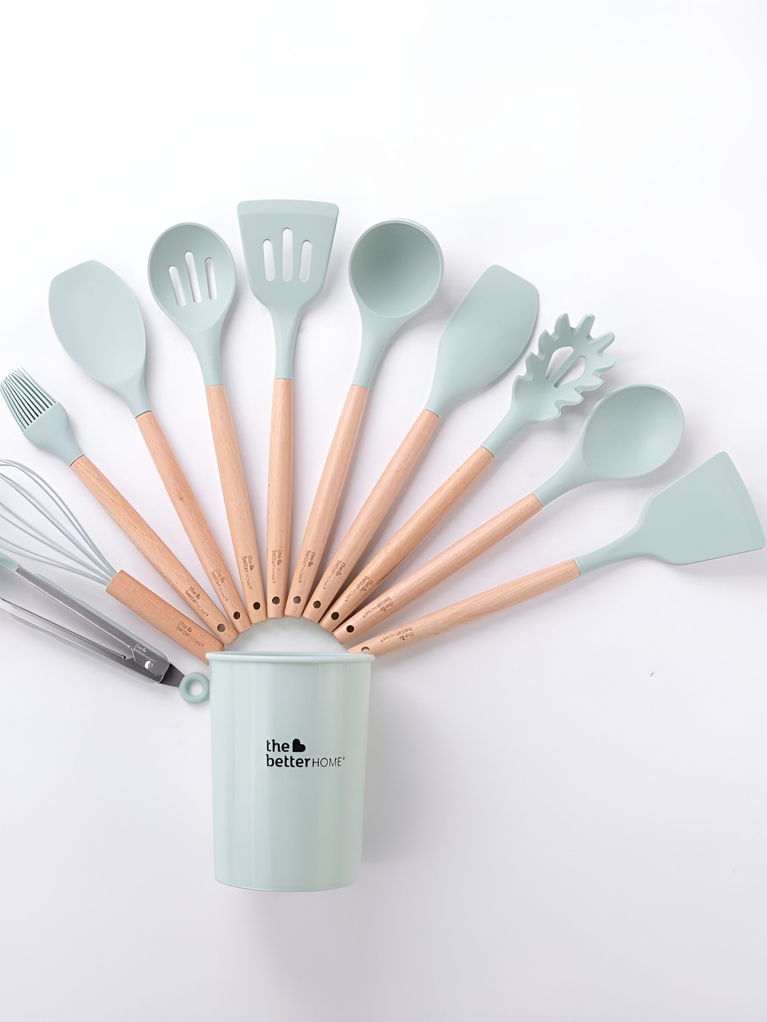 The Better Home Green 12 Pieces Silicone Spatula Set