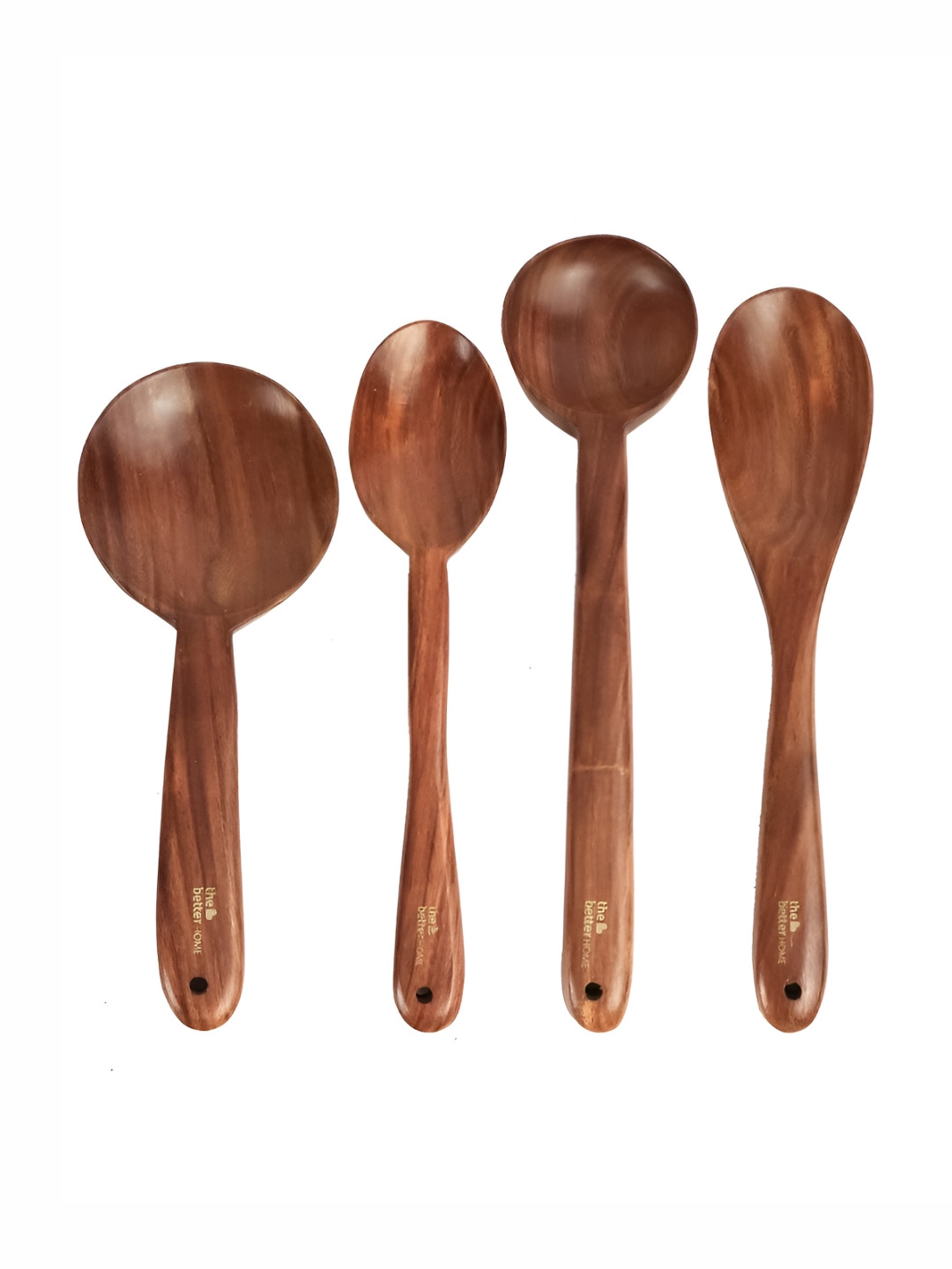 The Better Home Brown 4 Pieces Wooden Serving Cutlerys
