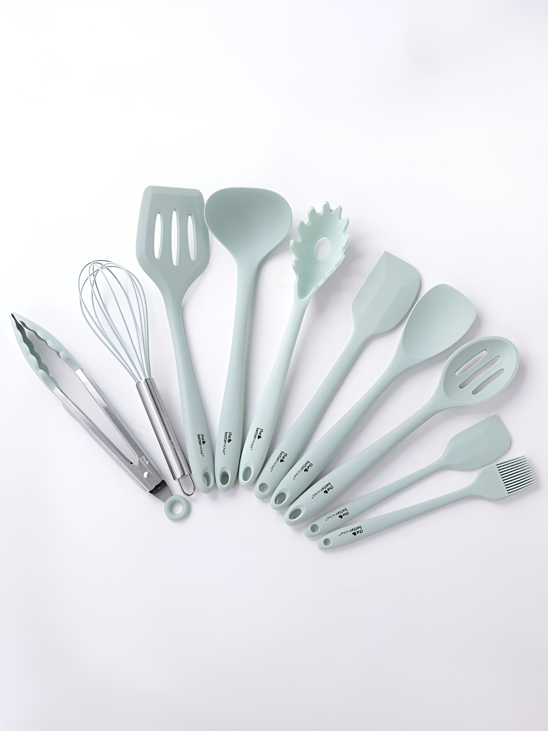 The Better Home Green 10 Pieces Silicone Spatula Set
