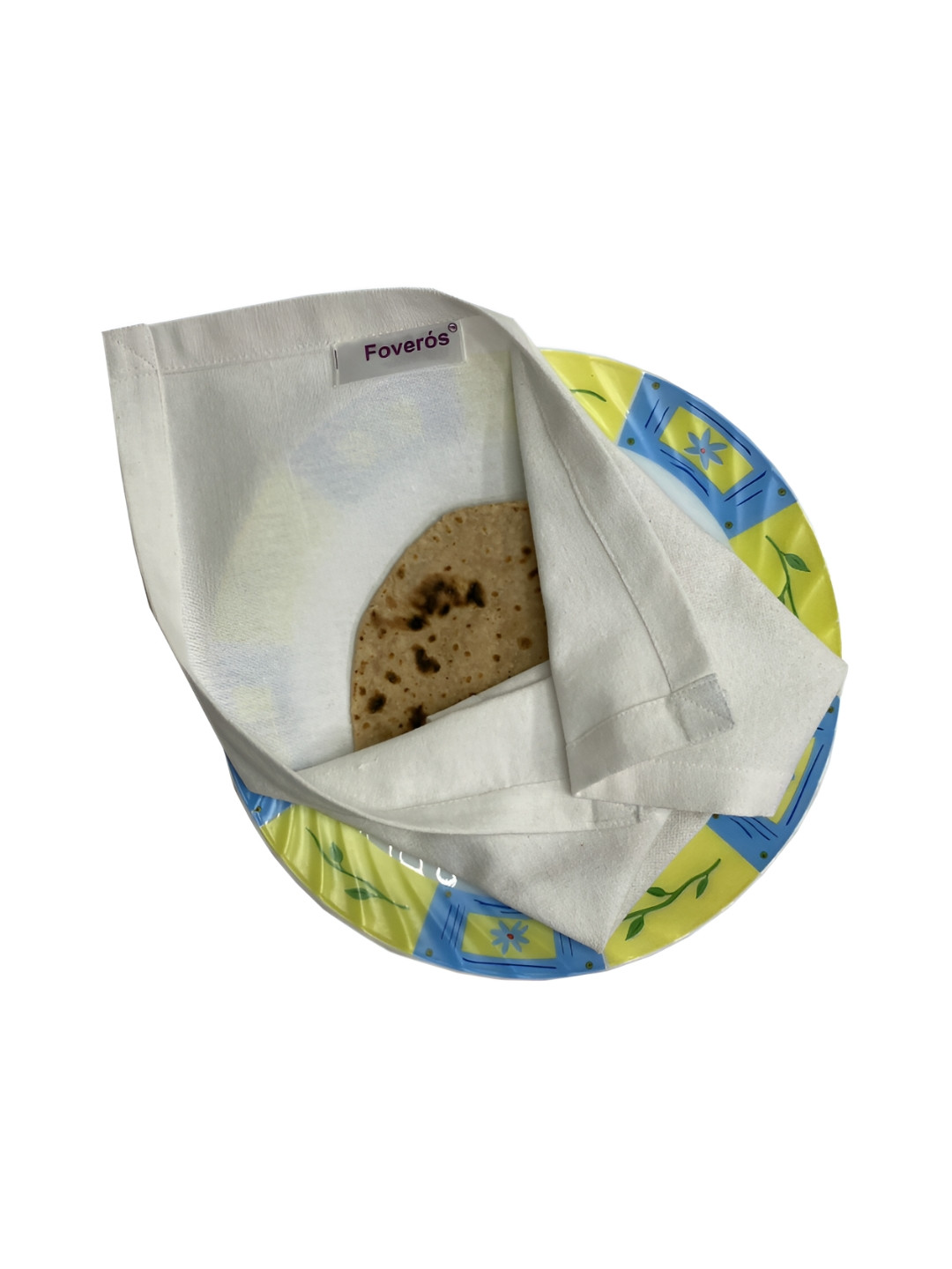 FOVEROS Off White 3 Pieces 35 cm x 35 cm Cotton Lunch Box Napkins