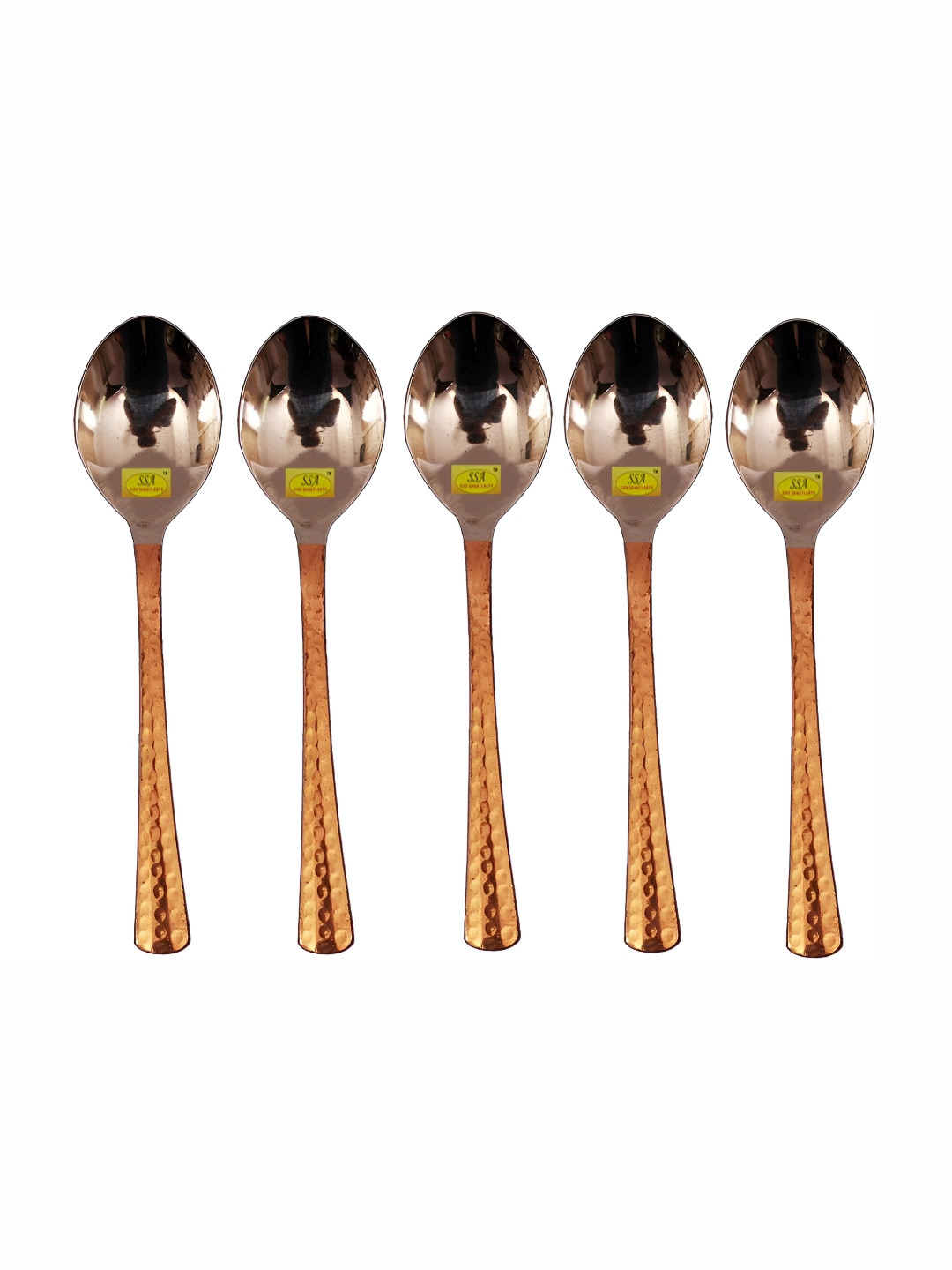 Shivshakti Arts Brown 4 Pieces Copper Tea Spoons