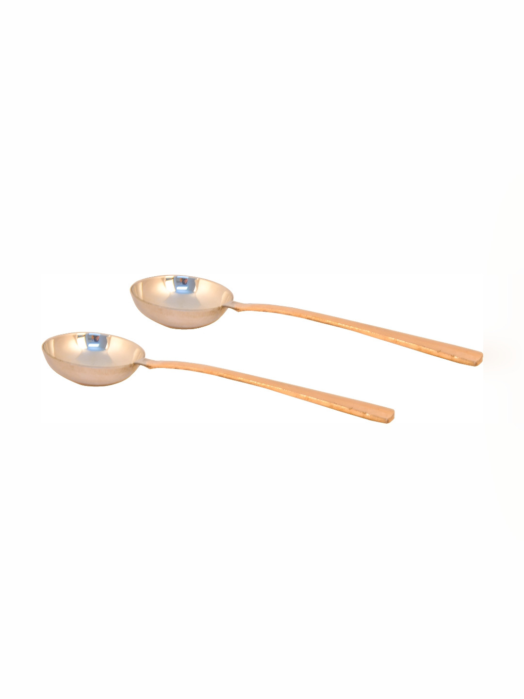 Shivshakti Arts Brown 2 Pieces Copper Steel Serving Spoon