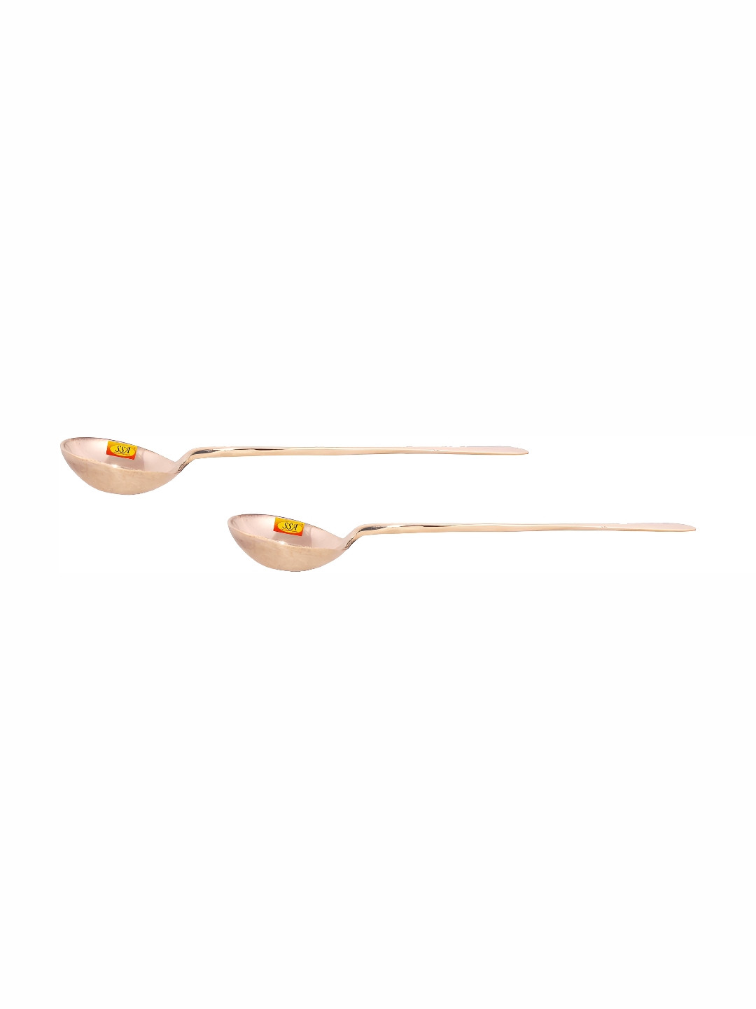 Shivshakti Arts Yellow 2 Pieces Pure Brass Ladles