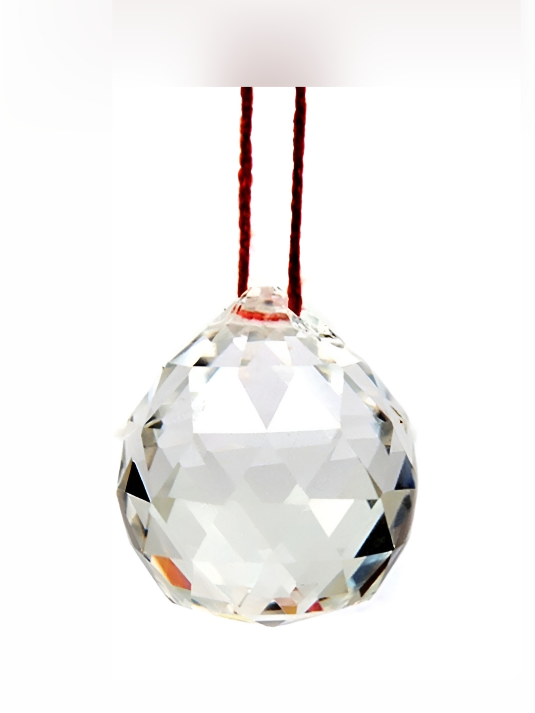 Navyaksh Ball White Crystal Natural Prayer Room Small Showpiece - 2.4 Inches