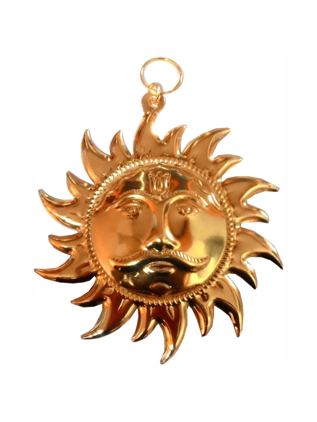 Navyaksh Suraja Yellow Brass Metallic Living Room Tiny Showpiece - 0.4 Inches