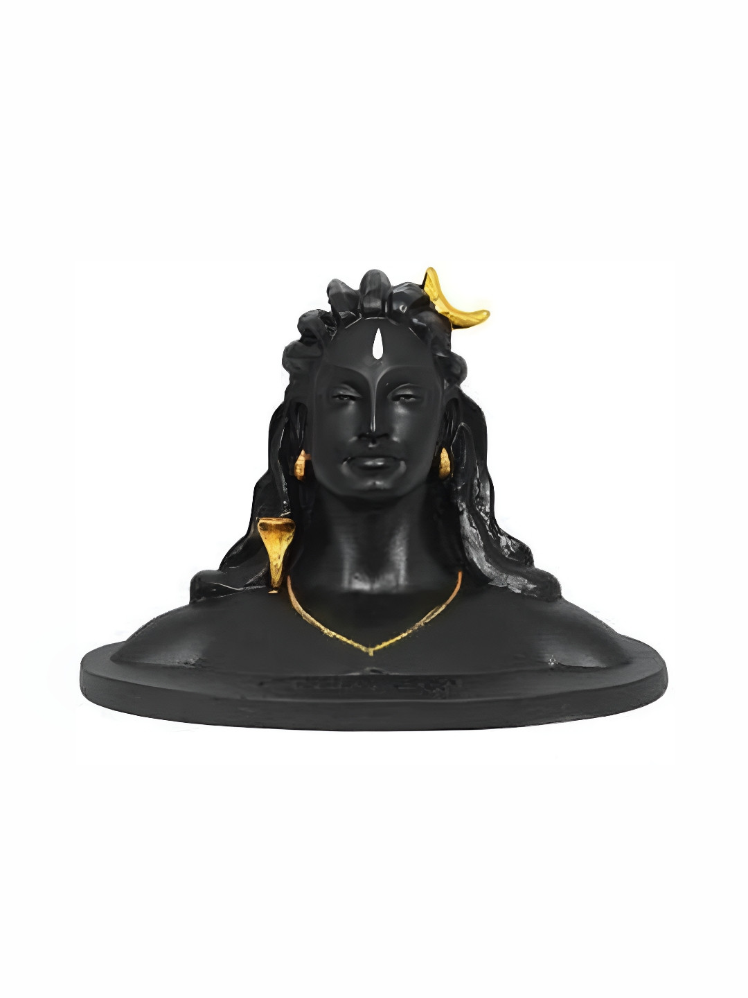 Navyaksh Yogi Blue Plastic Natural Prayer Room Small Showpiece - 3.1 Inches