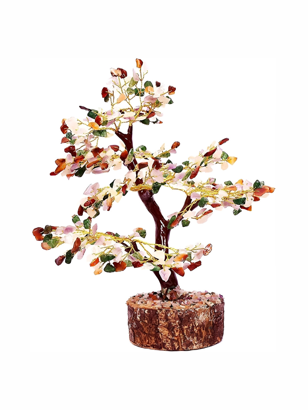 Navyaksh Tree Gold Metal Metallic Living Room Small Showpiece - 8.7 Inches
