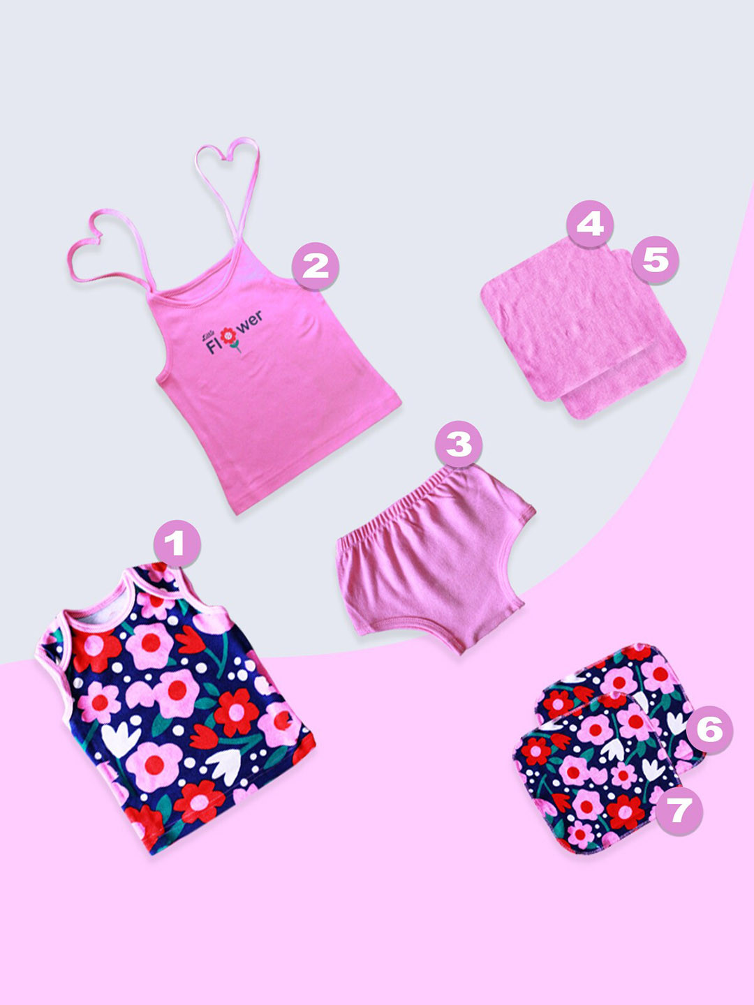 Born Babies Infants 11-Pcs Printed Pure Cotton Baby Apparel Gift Set