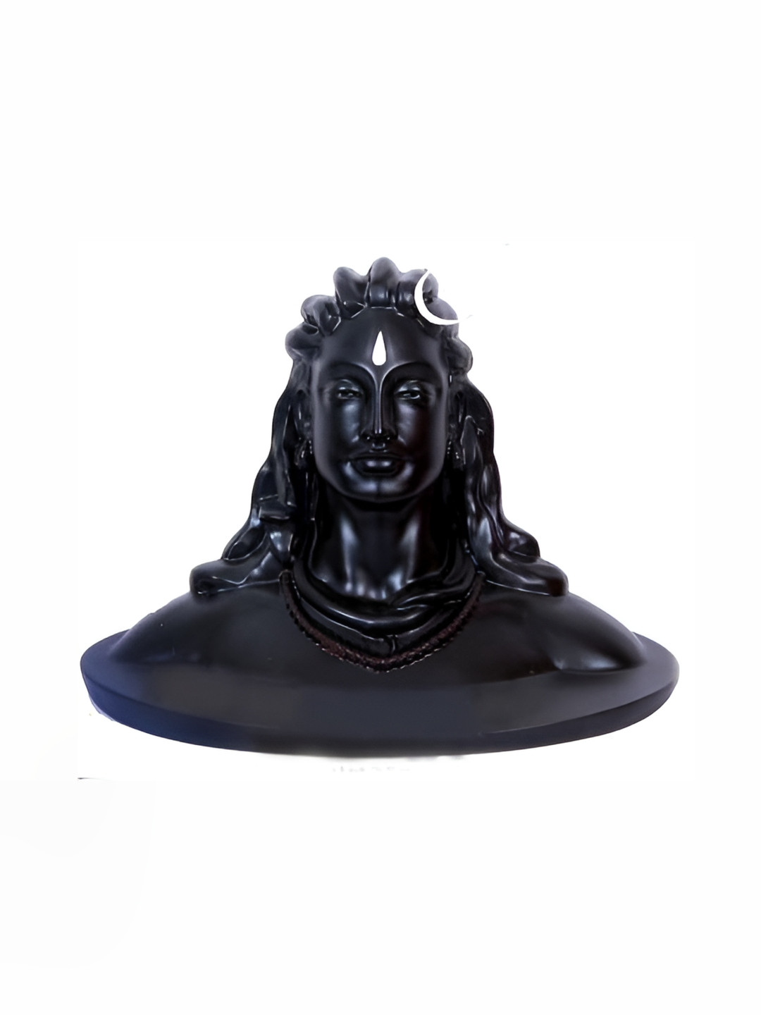 Navyaksh Yogi Black Plastic Matte Prayer Room Small Showpiece - 1.6 Inches