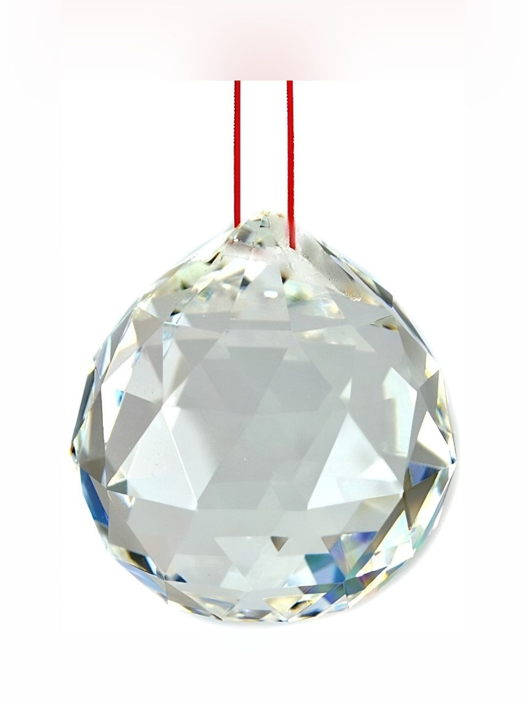 Navyaksh Ball Transparent Crystal Glossy Living Room Small Showpiece - 2 Inches