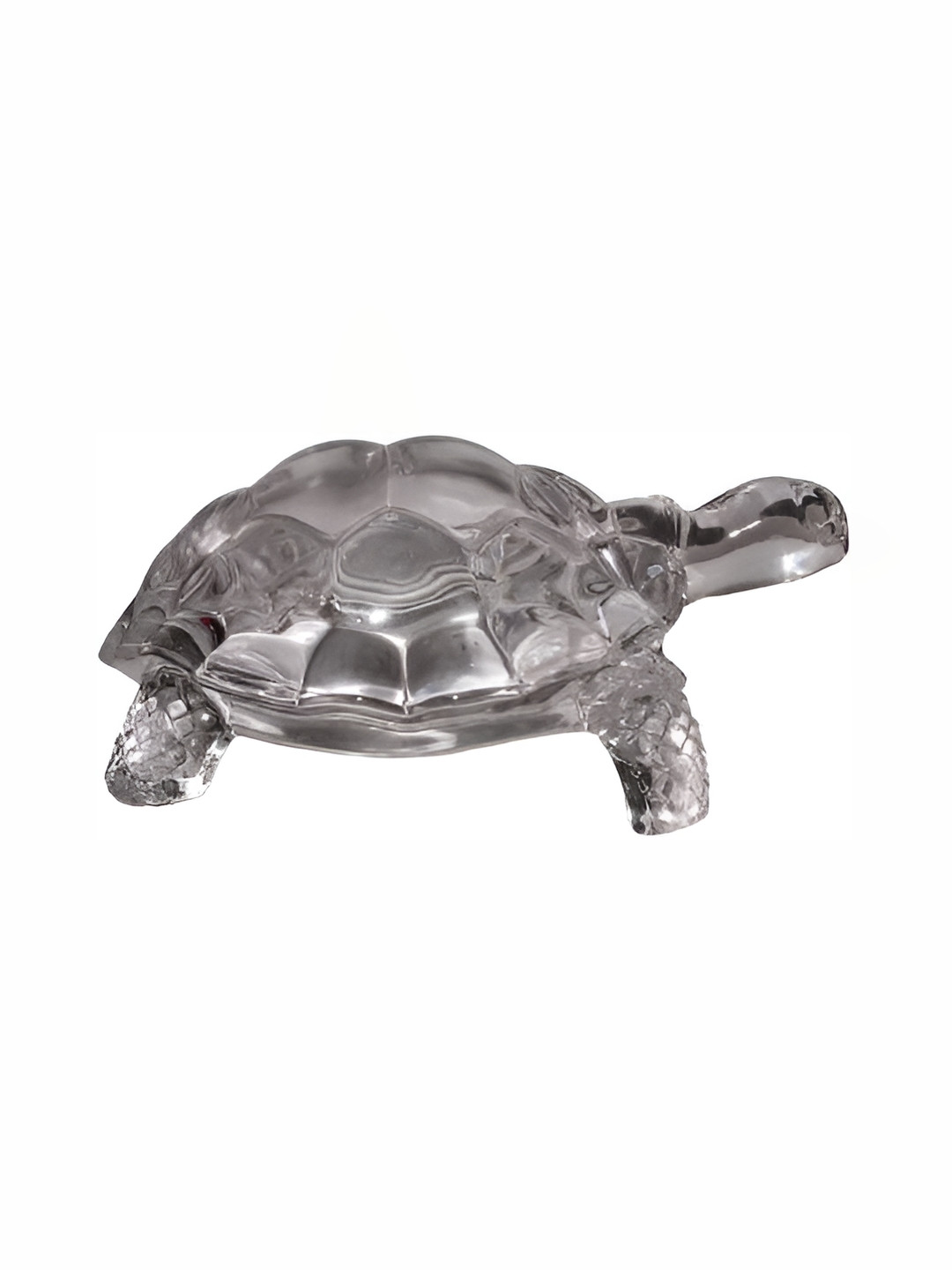 Navyaksh Transparent Glass Glossy Prayer Room Small Showpiece - 1.2 Inches