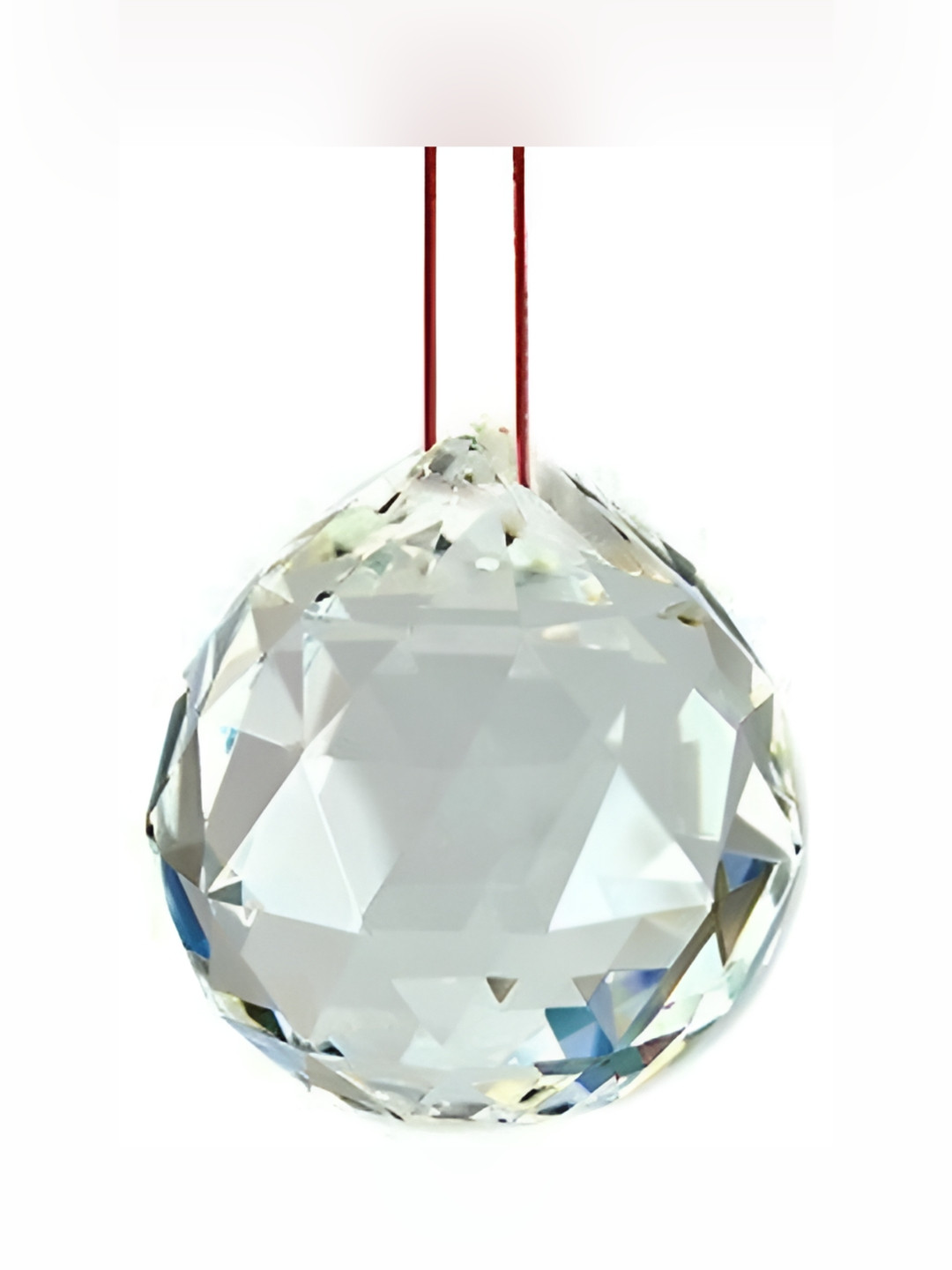 Navyaksh Ball Transparent Crystal Mirrored Living Room Small Showpiece - 2 Inches