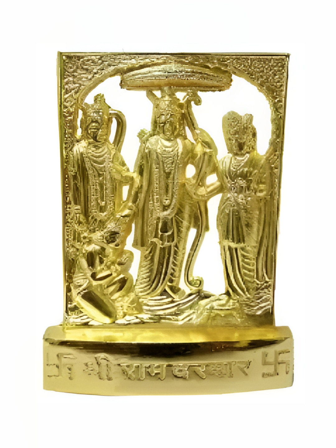 Navyaksh Radarbar Gold Metal Metallic Prayer Room Small Showpiece - 1.6 Inches
