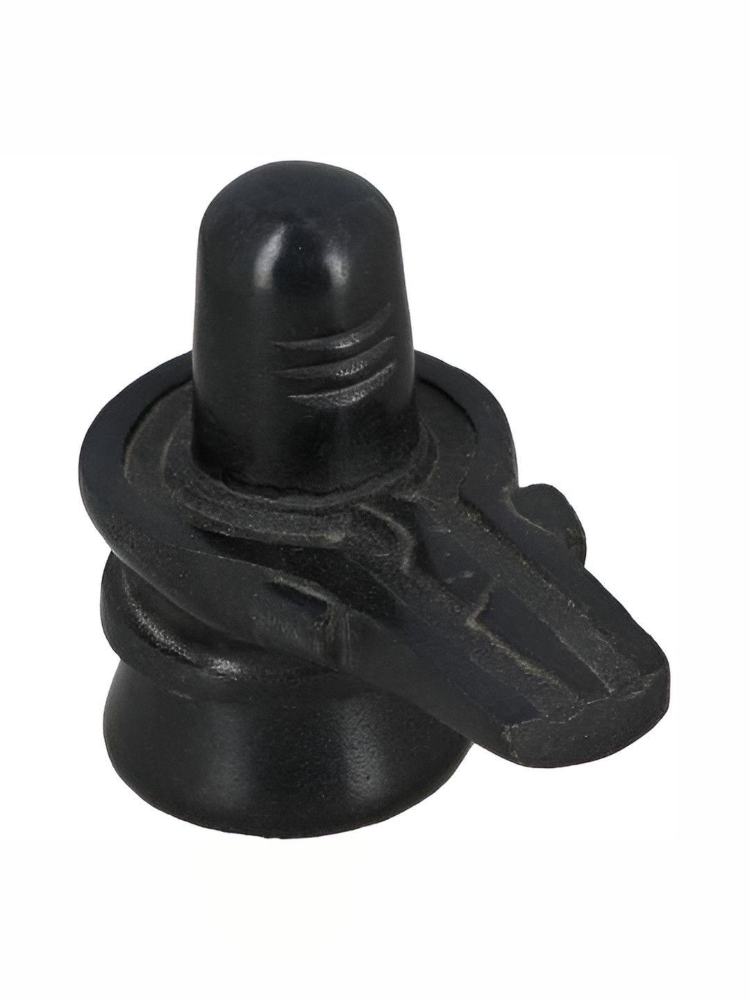 Navyaksh Black Pathar Shivling Black Marble Natural Prayer Room Small Showpiece - 2.3 Inches