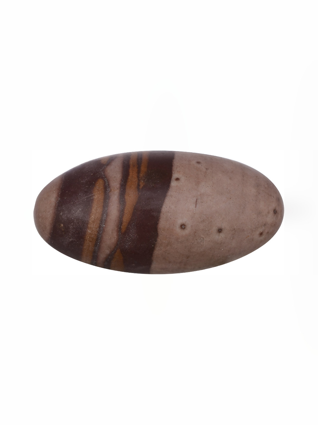 Navyaksh Pathar Nardeshwar Brown Marble Glossy Garden Tiny Showpiece - 0.6 Inches