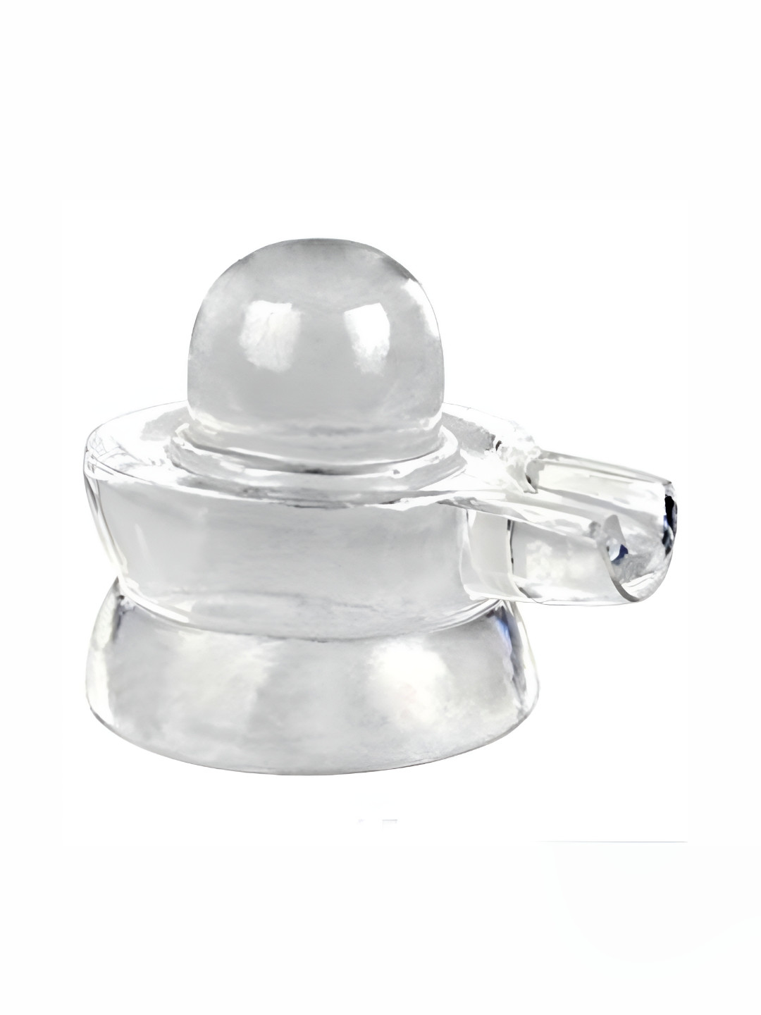 Navyaksh Transparent Glass Glossy Living Room Tiny Showpiece - 1.6 Inches