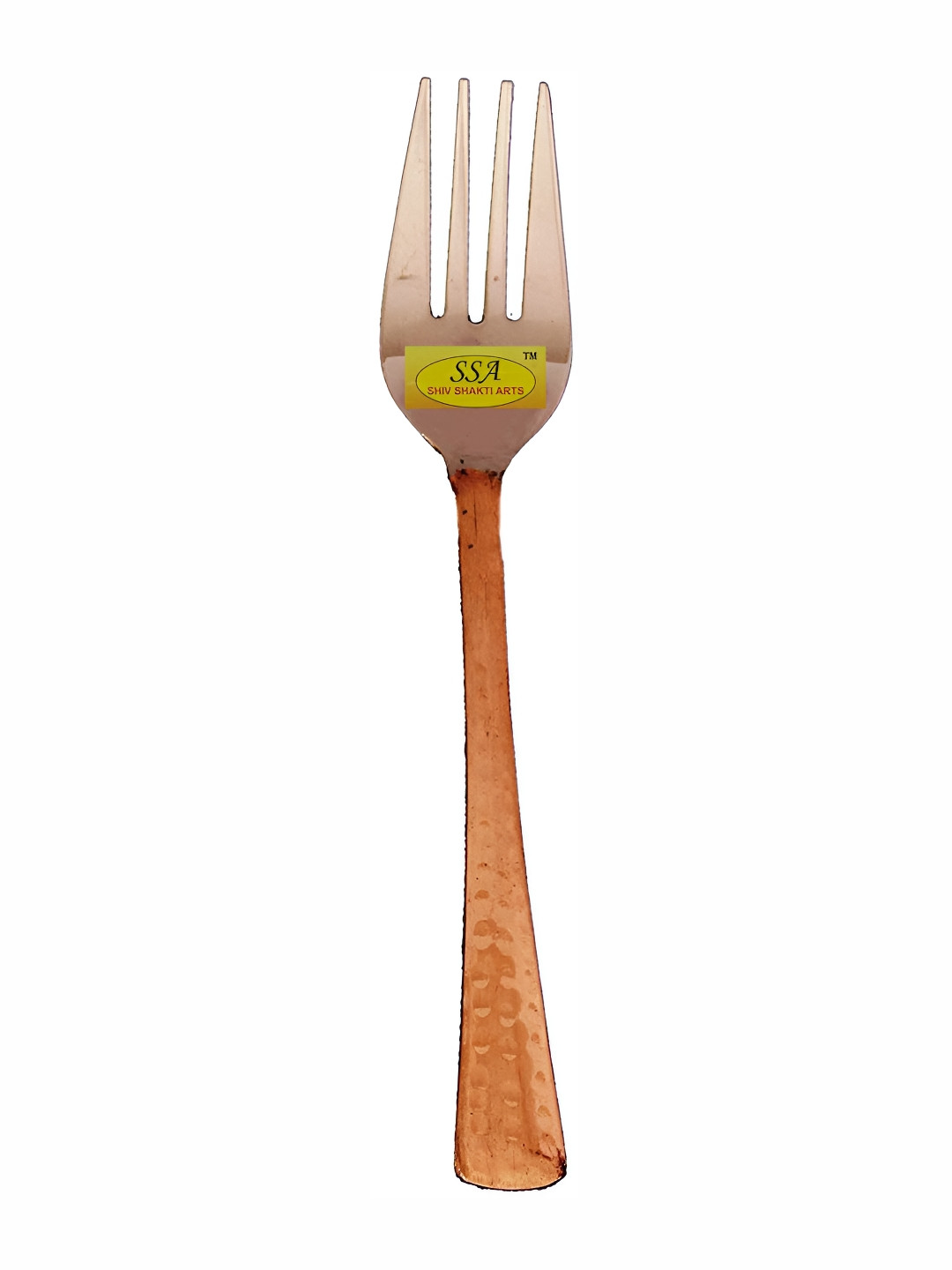 Shivshakti Arts Brown Hammered Steel Fork
