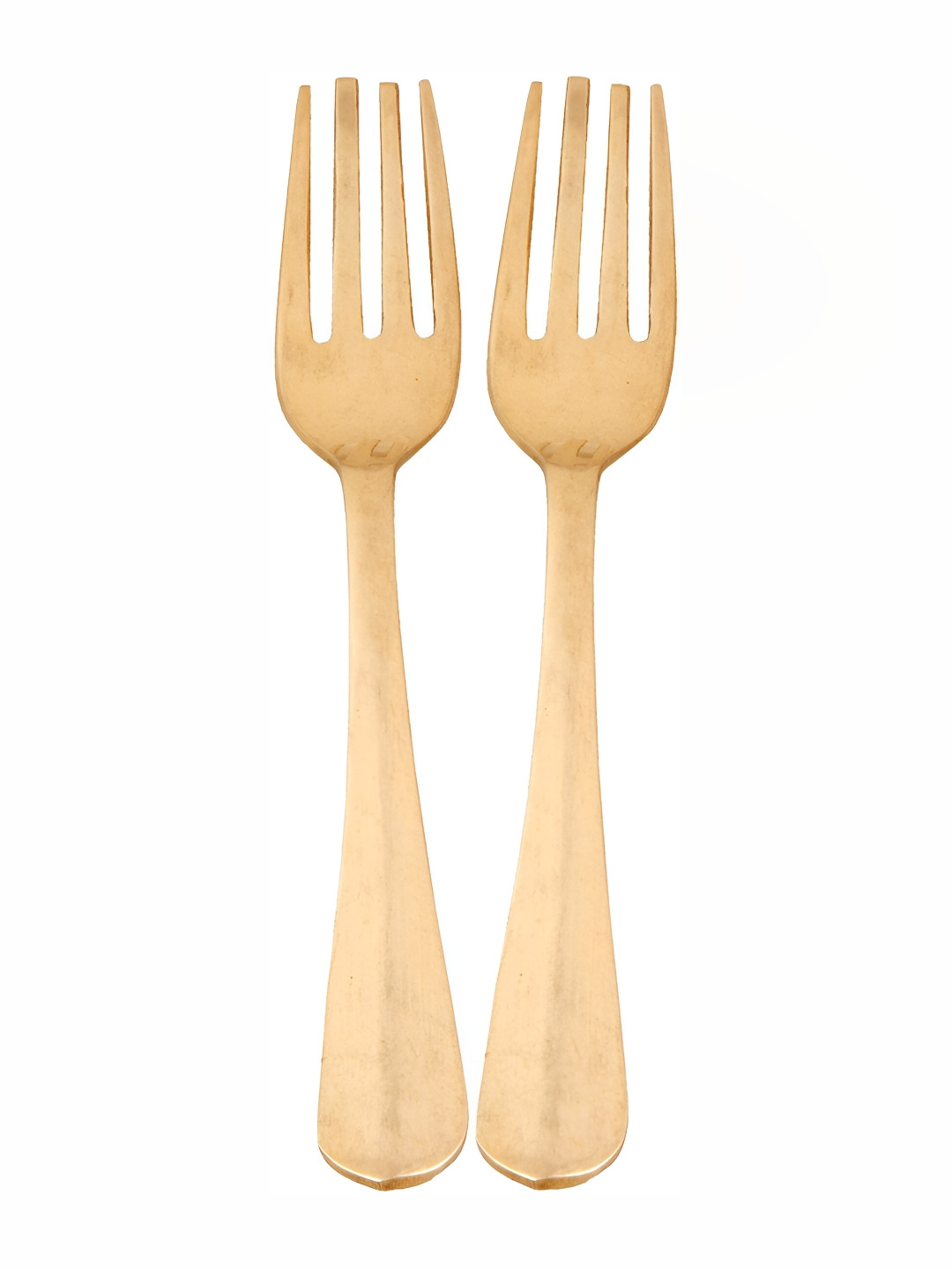 Shivshakti Arts Gold Toned 2 Pieces Brass Forks