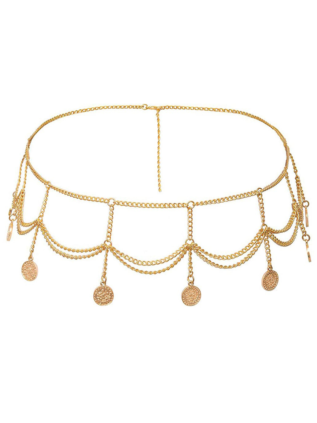 Peora Gold Plated Waist Kamarbandh Chain Saree Accessories