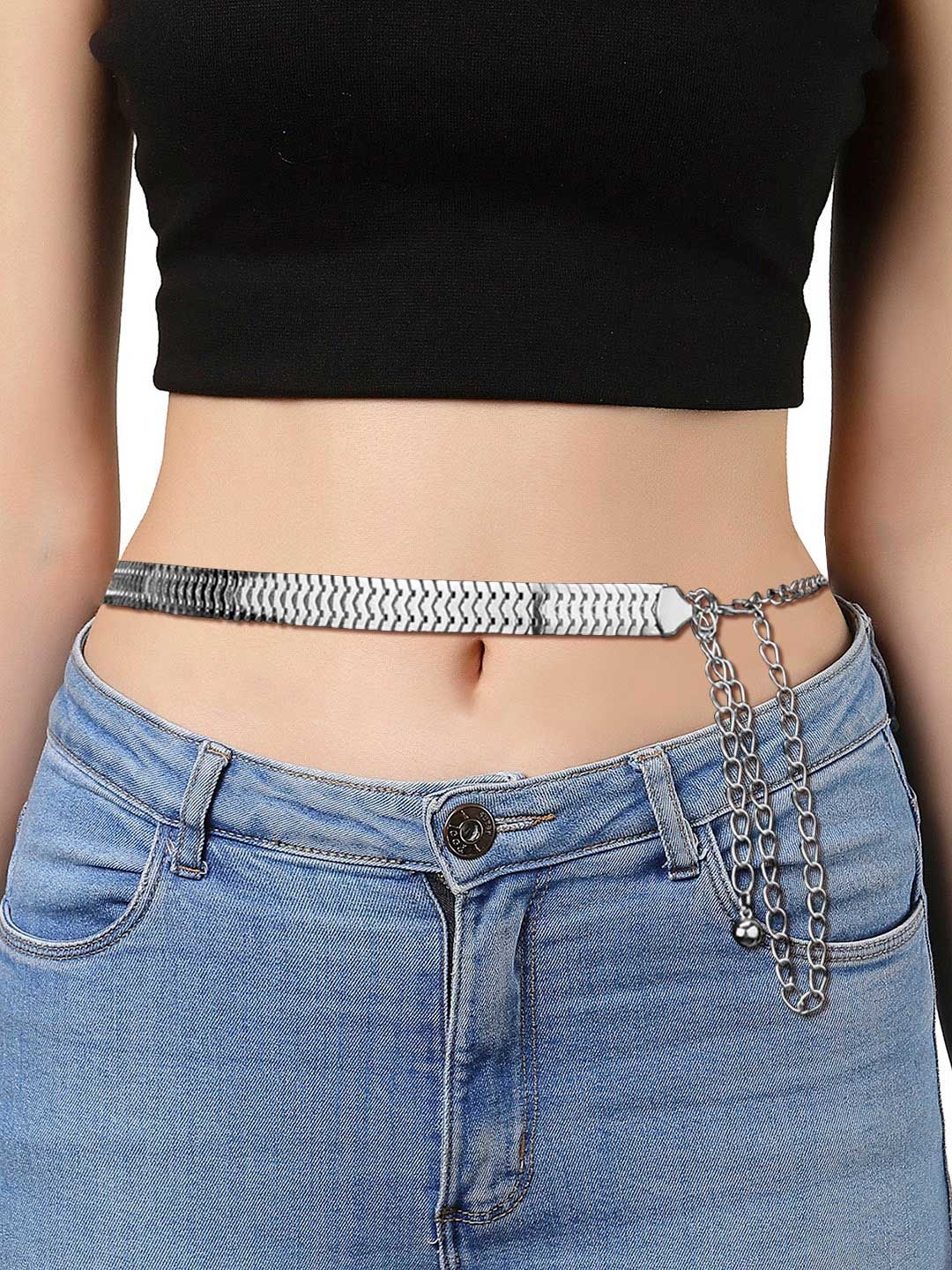 Silver waist chain for saree sale