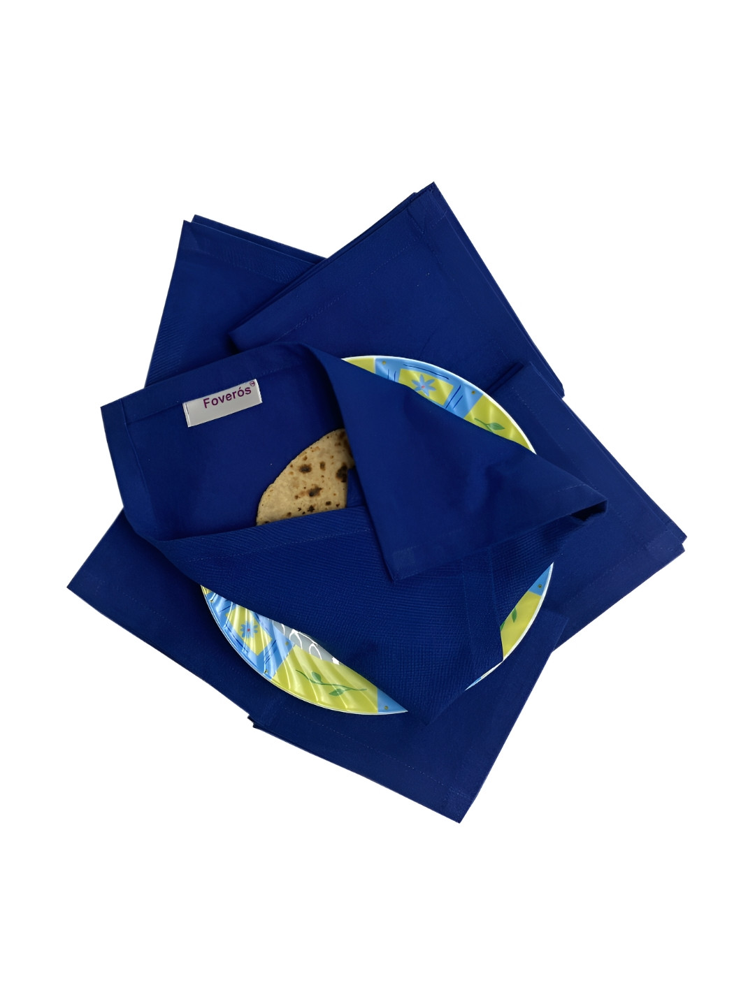FOVEROS Blue 6 Pieces 35 cm x 35 cm Cotton Lunch Box Napkins