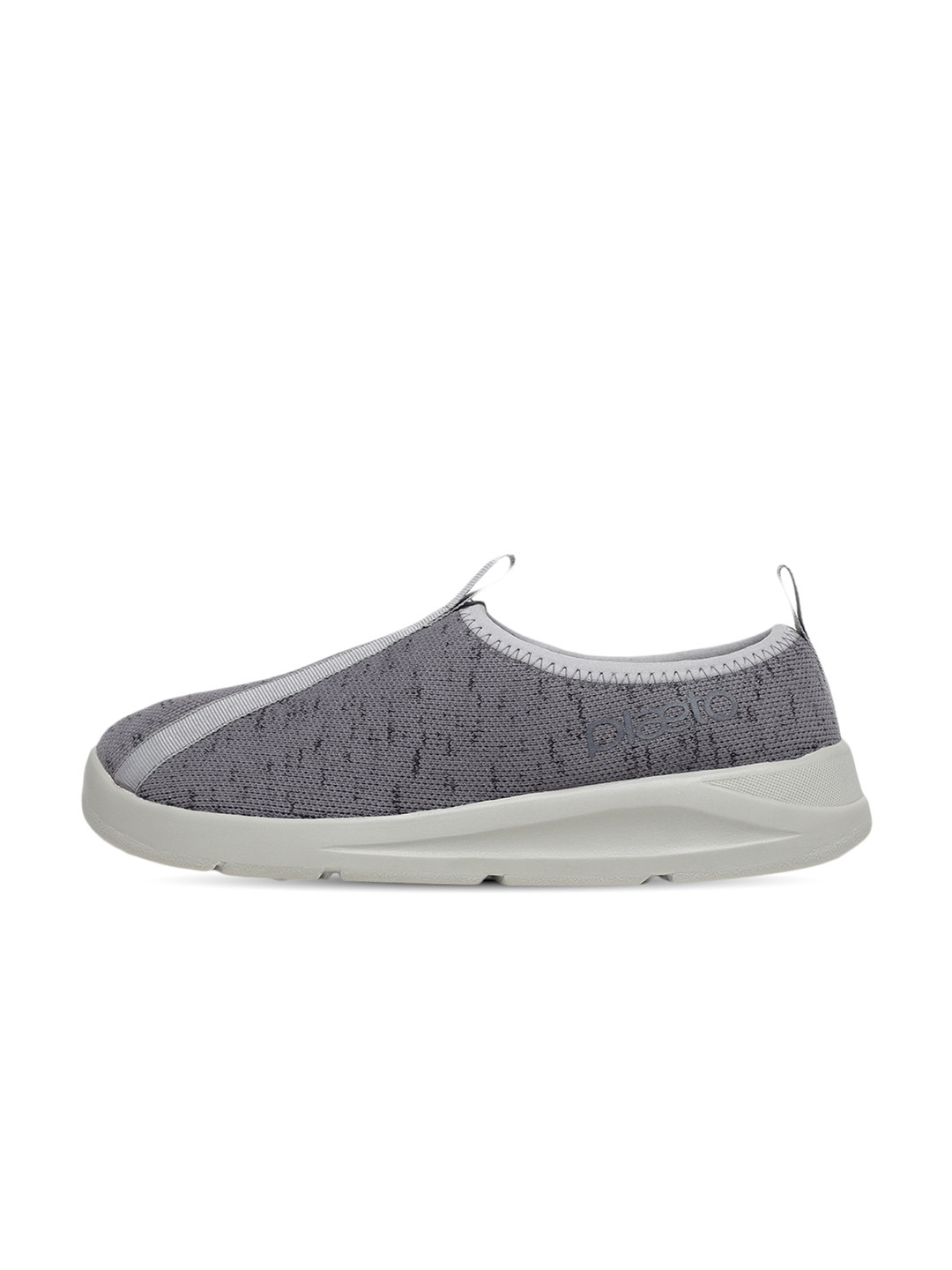 plaeto Men Textured EZPlay Lightweight Knit Upper Slip-On Walking Shoes