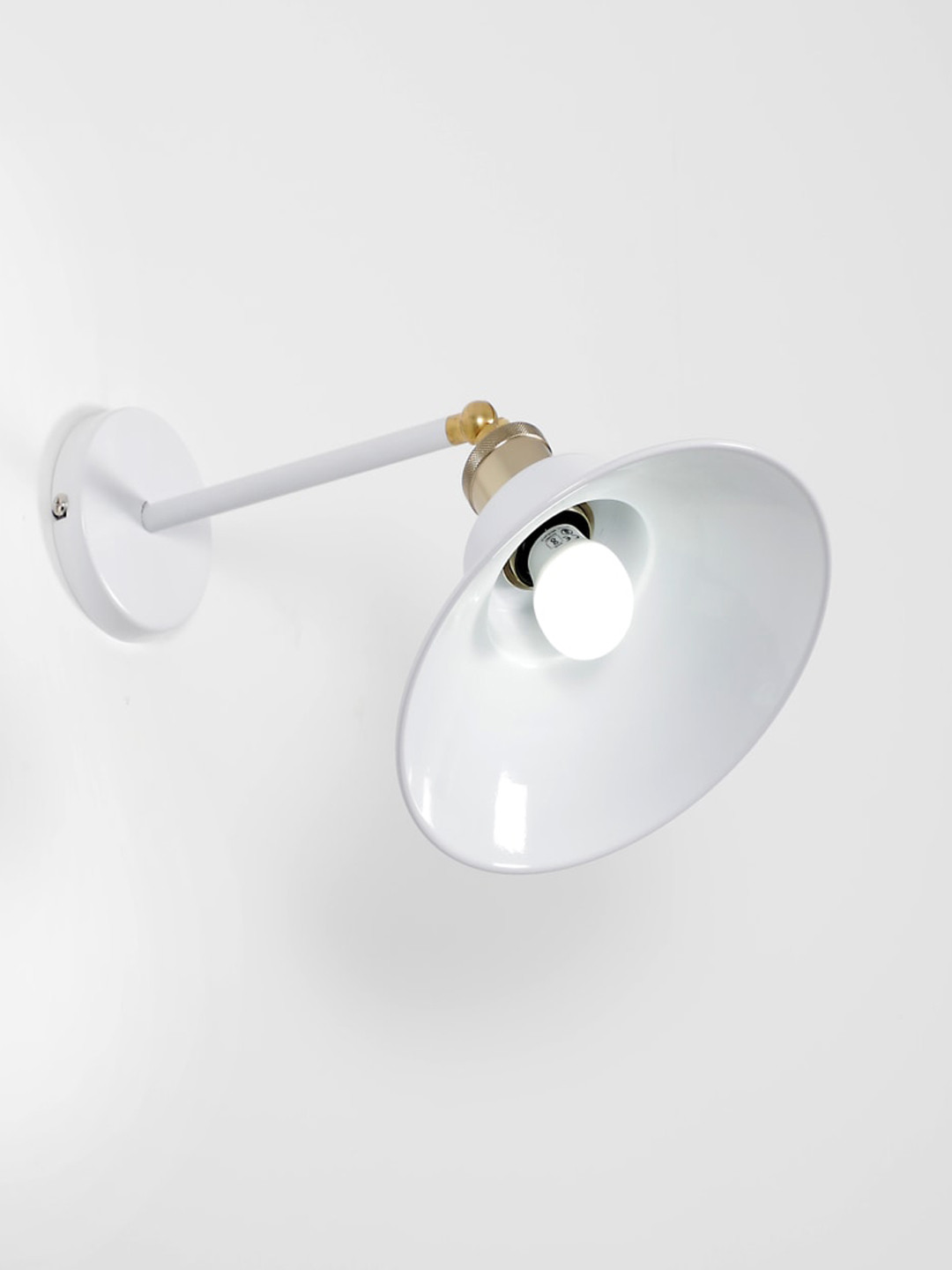 Craftter White Bell Shaped Metal Wall Lamps