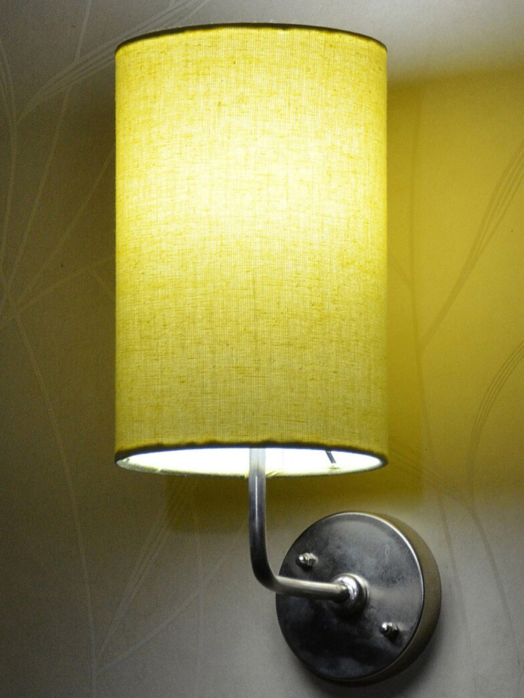 Craftter Yellow Textured Cylindrical Acrylic Wall Lamps