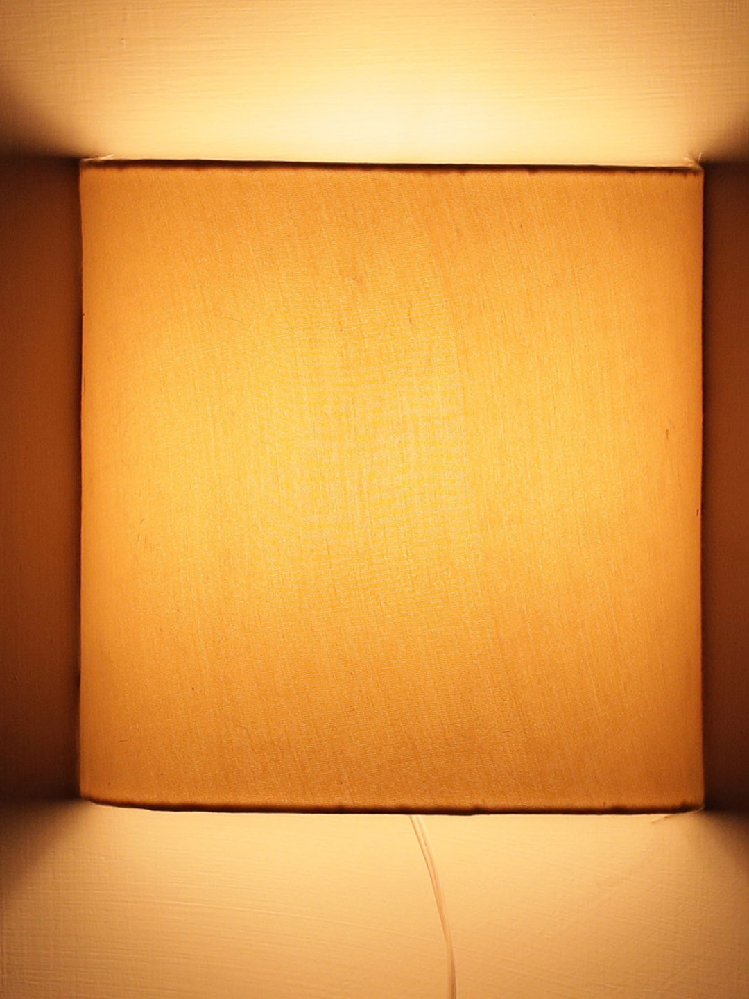 Craftter Beige Textured Cylindrical Acrylic Wall Lamps