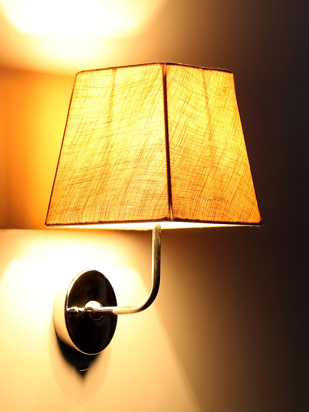 Craftter Brown Frustum Acrylic Textured Wall Lamps