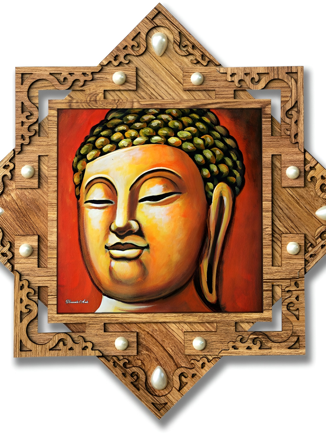 PnF Wood Wall Square Paintings Wall Art -16x 16In