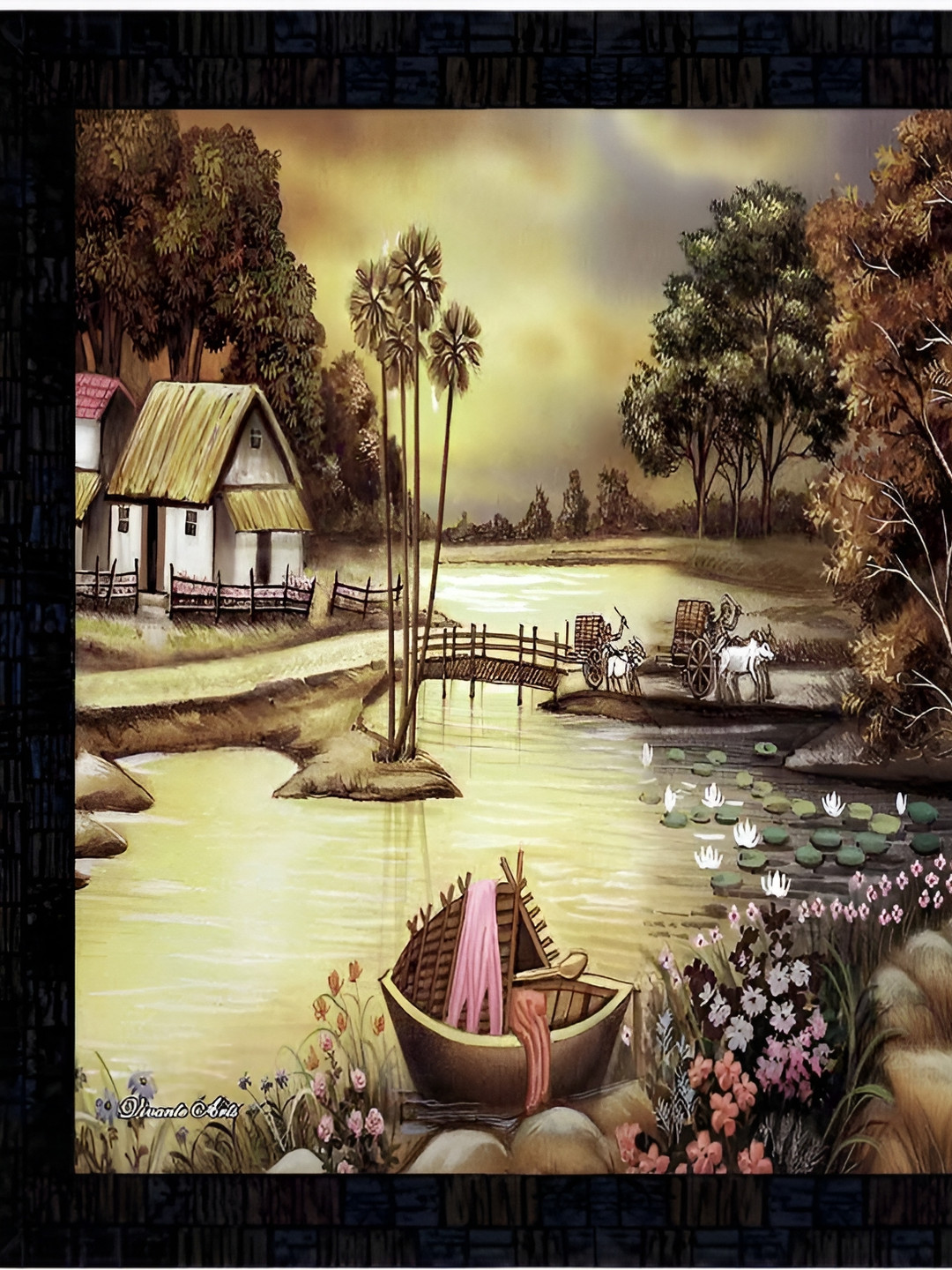 PnF Black & Brown Paper Printed Wall Arts