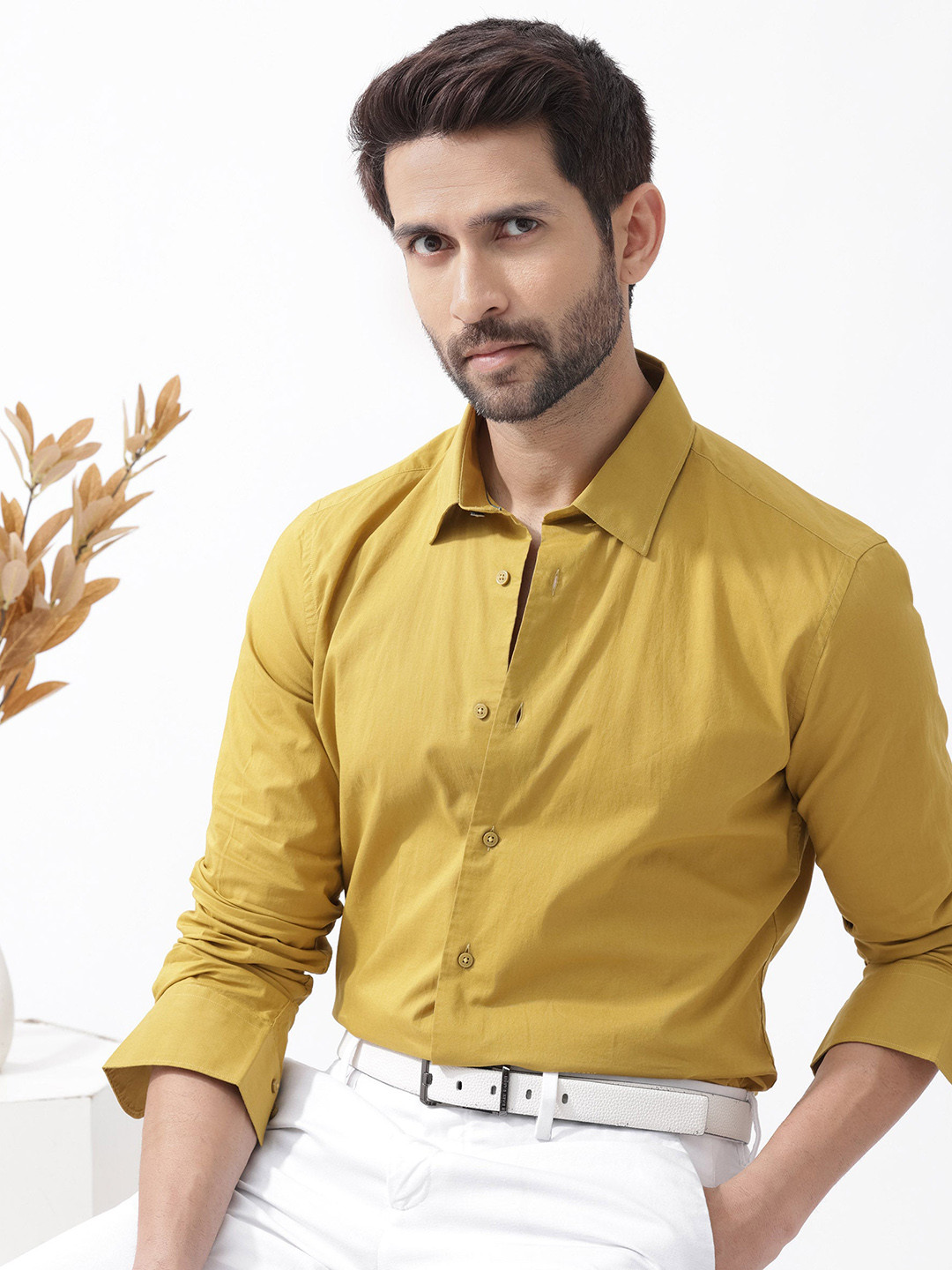 RARE RABBIT Men Cambo Regular Fit Cotton Shirt