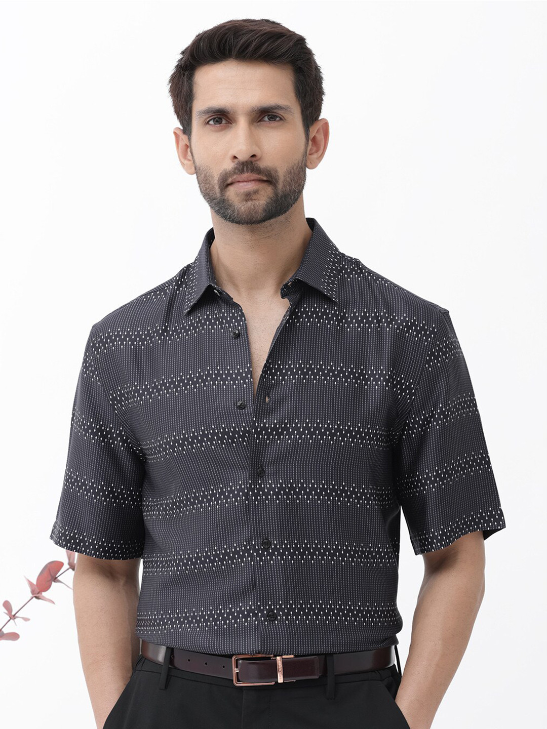 RARE RABBIT Men Lamo Regular Fit Abstract Printed Shirt