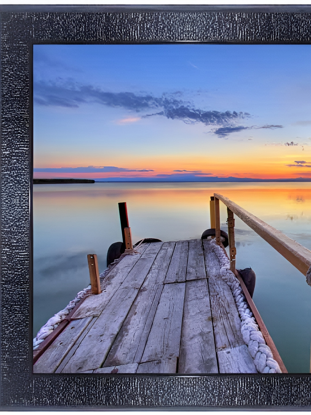 PnF Black & Blue Glass Wall Arts