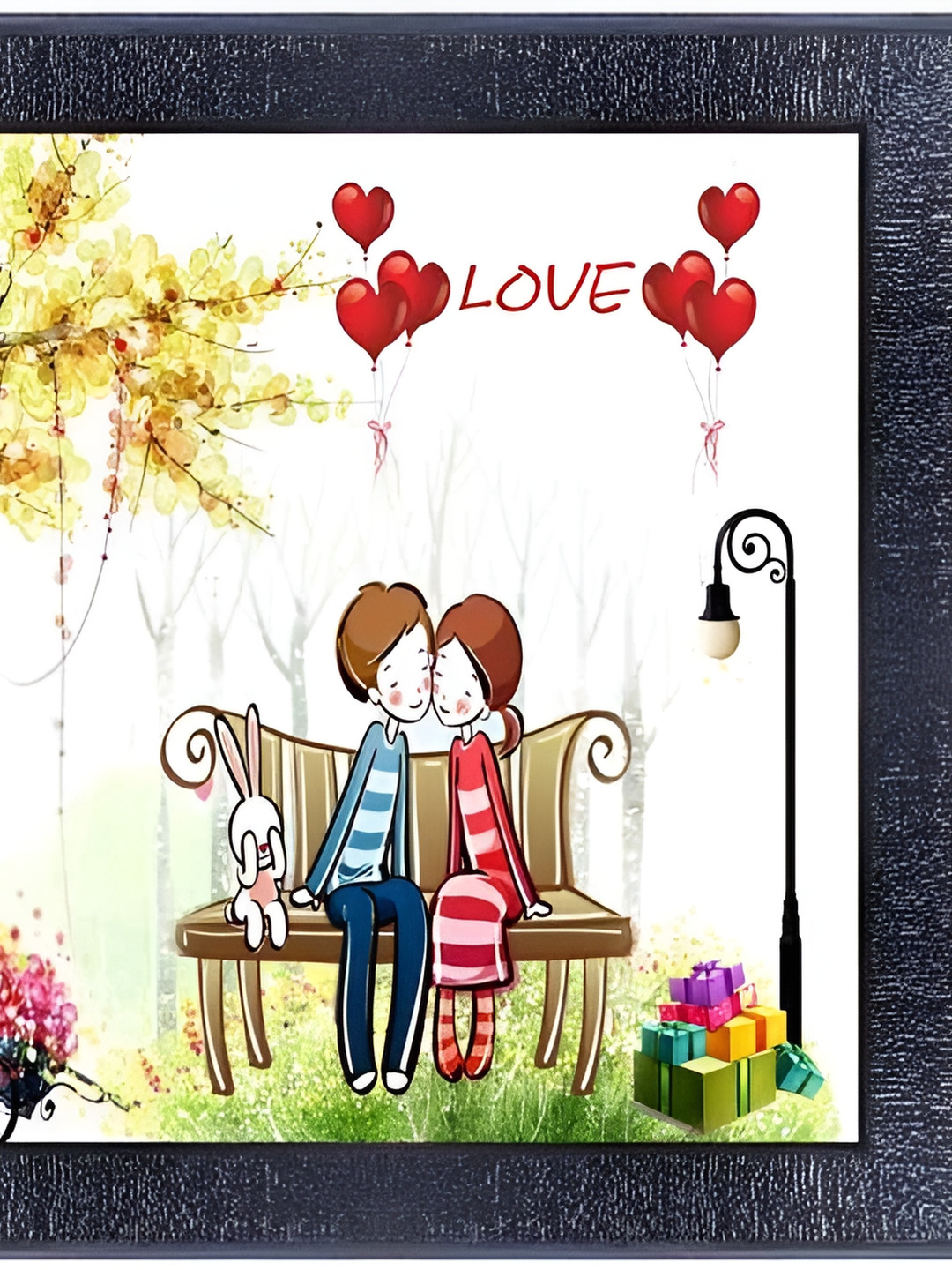 PnF Black & Red Paper Painting Wall Art