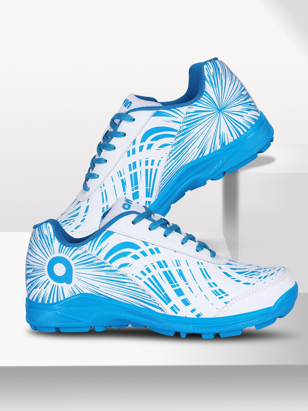 Aivin County Cricket Shoes - White & Sky