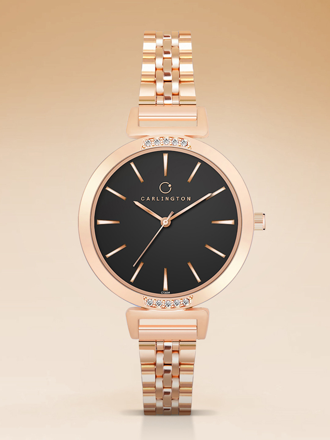 CARLINGTON Women Bracelet Style Straps Analogue Chronograph Watch Iconic 2034