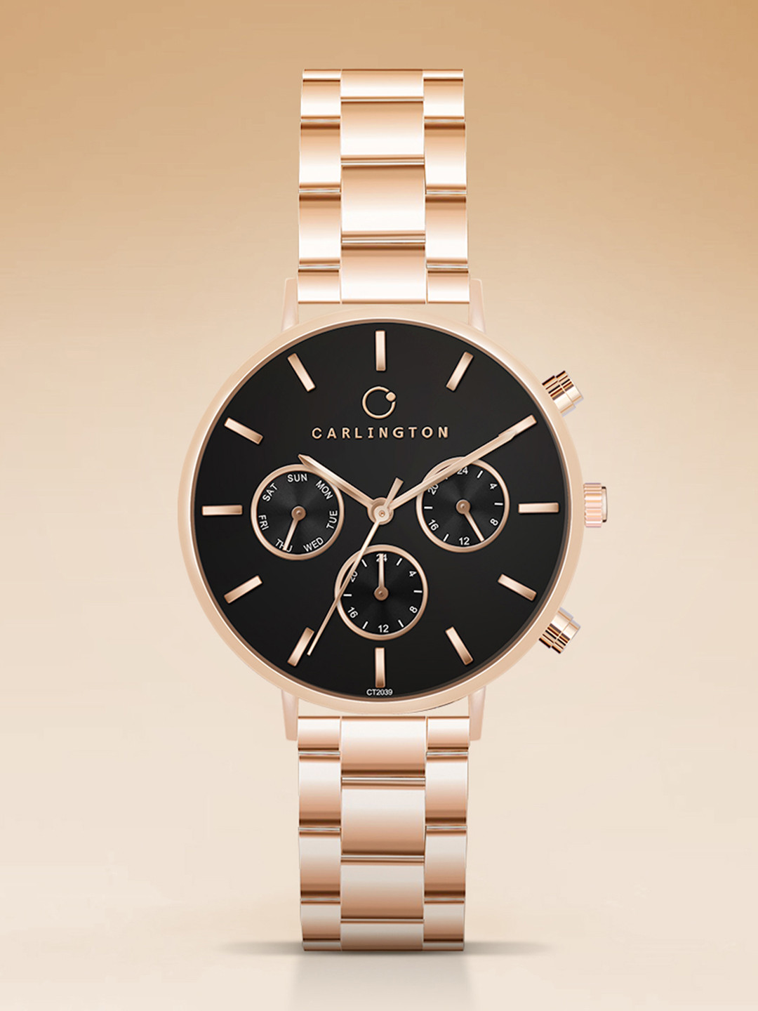 CARLINGTON Iconic Women Bracelet Style Straps Analogue Chronograph Watch 2039